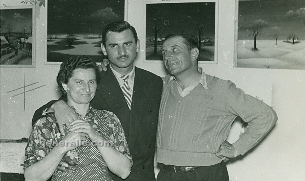 19570325 Ivan Generalic, Anka at Josip's departure to army service, 1957