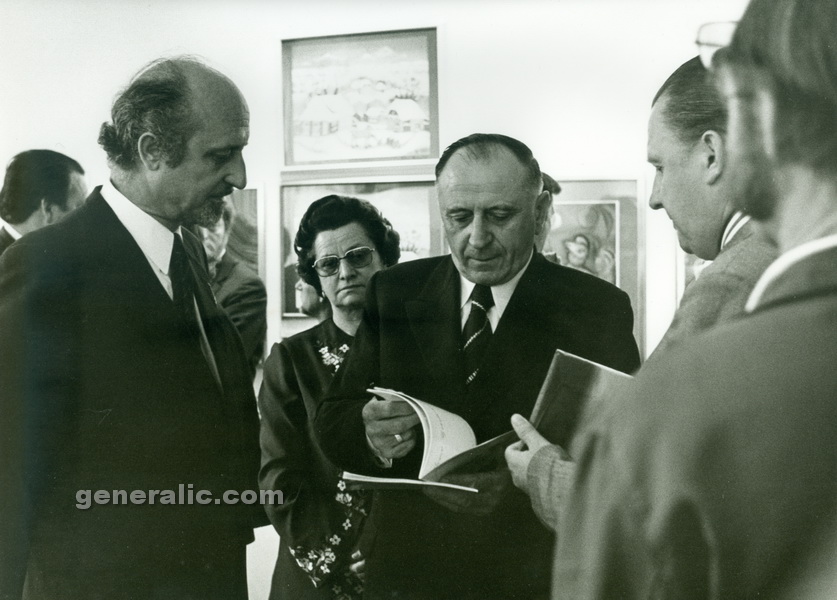 19730516 Ivan Generalic and Anka with our ambassador, Wien 1973 3