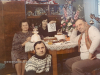 19701228 Ivan Generalic, Josip, Anka and Mirjana, Hlebine Christmas 1970