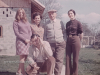 19720401 Ivan Generalic, Josip, Anka and Mirjana with visitor, Hlebine 1972