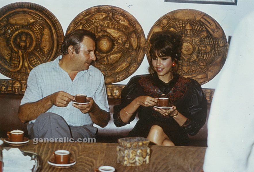 19820700 Josip Generalic with Miss World Mariasela Alvarez, Zagreb 1982