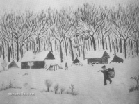 Ivan Generalic, 1930, Ferko nosi drva (Ferko is carrying wood)