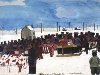 Ivan Generalic, 1931, Sajam u Novigradu Podravskom (Fair in Novigrad Podravski), akvarel (watercolo