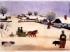 Ivan Generalic, 1931, Winter in Hlebine, watercolour, 43x60 cm