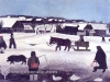 Ivan Generalic, 1931, Winter in the countryside, watercolour, 44x59 cm