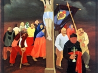 Ivan Generalić, 1937, Procesija kod križa (Procession by the cross), ulje na platnu (oil on canvas)