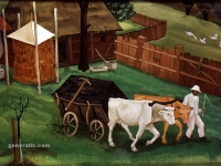 Ivan Generalic, 1937, Seljak s kravama (Peasant with cows)