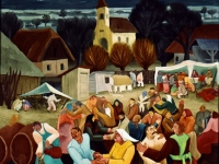 Ivan Generalic, 1940, Ples u selu (Dance in a village), ulje na platnu (oil on canvas), 90x67 cm