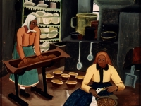 Ivan Generalic, 1940, U kuhinji (In the kitchen), ulje na staklu (oil on glass), 29x27 cm