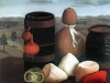 Ivan Generalic, 1954, Still life with gourd, oil on glass, 43x44 cm