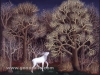 Ivan Generalic, 1956, White deer, oil on glass, 50x60 cm