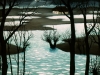Ivan Generalic, 1957, Dead waters, oil on glass, 46x34 cm
