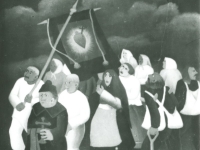 Ivan Generalic, 1957, Procesija (Procession), ulje na staklu (oil on glass), 35x45 cm