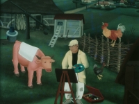 Ivan Generalic, 1959, Moj atelje (My studio), ulje na staklu (oil on glass), 78x56 cm