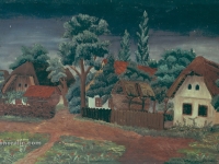 Josip Generalić, 1950, Selo (Village), ulje na platnu (oil on canvas)