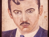 Josip Generalić, 1954, Autoportret (Self portrait), ulje na drvetu (oil on wood)