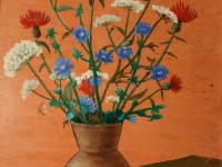 Josip Generalić, 1956, Cvijeće (Flowers), ulje na drvetu (oil on wood), 36x28 cm