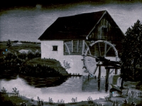 Josip Generalić, 1956, Mlin (A mill), ulje na platnu (oil on canvas)