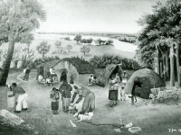 Josip Generalić, 1956, Romi u šumi (Gypsies in forest), ulje na platnu (oil on canvas)