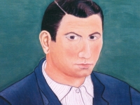 Josip Generalić, 1959, Autoportret (Self-portrait), ulje na lesonitu (oil on fibreboard), 55x41 cm