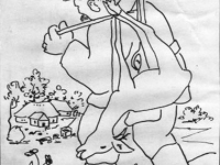 Ivan Generalic, 1960, Lovac (A hunter), olovka na papiru (pencil on paper), 20x13 cm