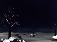 Ivan Generalic, 1968, Zimska noc (Winter night), ulje na staklu (oil on glass)