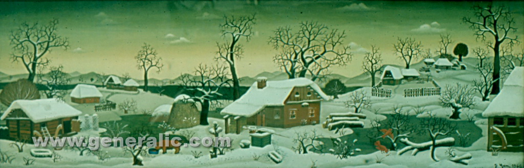 Josip Generalic, 1966, Wide winter, oil on canvas