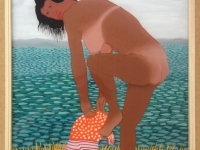 Josip Generalic, 1961, Brisanje rucnikom (Drying with a towel)ulje na staklu (oil on glass)