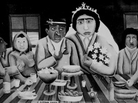 Josip Generalic, 1961, Marickini svati (Wedding of Maricka), ulje na staklu (oil on glass)