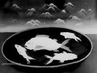 Josip Generalic, 1961, Ribe na tanjuru (Fish on a plate)