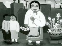 Josip Generalic, 1962, Cvjecarica (Florist), uje na platnu (oil on canvas)