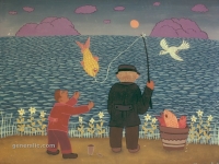 Josip Generalic, 1962, Ribic (Fisherman), ulje na platnu (oil on canvas)
