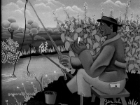 Josip Generalić, 1962, Ribič puši (Fishing and smoking), ulje na platnu (oil on canvas)