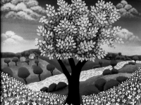 Josip Generalic, 1962, Stablo (A tree), ulje na staklu (oil on glass)
