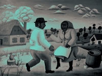 Josip Generalic, 1963, Ples u selu (Dancing in the village), ulje na platnu (oil on canvas)