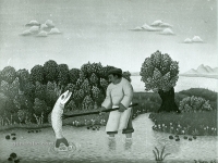 Josip Generalic, 1965, Ribolov trozupcem (Fishing with trident), ulje na platnu (oil on canvas)