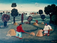 Josip Generalic, 1965, Skupljanje trave (Gathering the grass), ulje na platnu (oil on canvas)