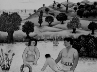 Josip Generalic, 1965, Ucenje plivanja (Learning to swim), ulje na platnu (oil on canvas)
