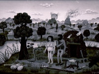 Josip Generalic, 1966, Adam i Eva (Adam and Eve), ulje na platnu (oil on canvas)