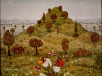 Josip Generalic, 1966, Leptiri (Butterflies), ulje na platnu (oil on canvas)