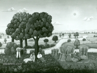 Josip Generalic, 1966, Odmor nakon rada (Resting after work), ulje na platnu (oil on canvas)