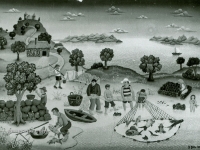 Josip Generalic, 1966, Skupni ribolov (Group fishing), ulje na platnu (oil on canvas)
