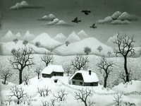 Josip Generalic, 1966, Zima s pticama (Winter with birds), ulje na platnu (oil on canvas)