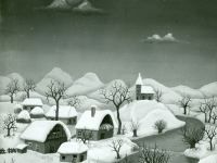 Josip Generalic, 1966, Zina s crkvom (Winter with a church), ulje na platnu (oil on canvas)