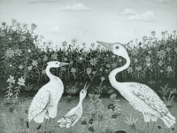 Josip Generalic, 1967, Tri rode (Three storks), ulje na platnu (oil on canvas)