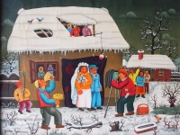 Josip Generalic, 1968, Mladenci (Newlyweds), ulje na platnu (oil on canvas)