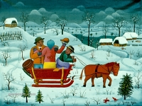Josip Generalic, 1968, Zabava na sanjkama (Party on a sledge), ulje na platnu (oil on canvas)
