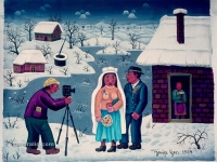 Josip Generalic, 1969, Fotografiranje mladenaca (Photographing newlyweds), ulje na platnu (oil on canvas)