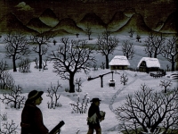 Josip Generalic, 1969, Lovci se vracaju (Hunters are returning), ulje na platnu (oil on canvas)