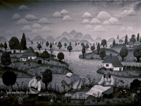 Josip Generalic, 1969, Piknik pored rijeke (Picnic by the river), ulje na platnu (oil on canvas)